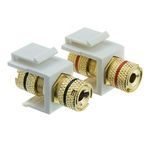 CableWholesale 323-120WH Cable Adapter – Cable Adapter (Banana, Gold, White)