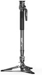 COMAN M1pro 65" Carbon Fiber Monopod for Camera, One-Click Lifting Quick Release Monopod with feet, Compact for Travel, Max Load 44lbs / 20kg for Camera, DSLR, Camcorder