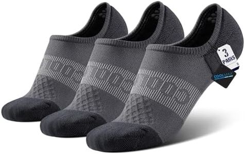 BRISIRA Coolmax Bamboo Viscose Compression No Show Socks Moisture Wicking Cushion Short Low Cut Ankle Athletic Sock for Golf