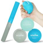 WISYME 3Pack Stress Balls for Adults & Twist Hand Exerciser Bars 1Pack, Hand Strengthening Grip Ball for Excercise, Hand Therapy & Stress Relief, Resistance Bar Relieves Tendonitis Pain (Gray)