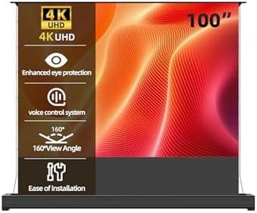 Acmejm 100" HBSI Motorized ALR Floor Rising Projector Screen for Ultra Short Shrow Projector,Movie Screen for Home Theater,Motorized Projector Screen 4K/8K Ultra HD, Active 3D