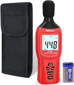 Decibel Meter, Gedaye ET-933 Sound Level Meter, Range 30-130dBA(C), SPL Meter with A/C Weighted, 3.5” Backlit LCD Display, Data Hold Fast/Slow, Max/Min, Audio Measure Device Sound Detector dB Reader