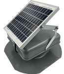 Solar Mega RoofBlaster 2.0 with Gray Vent (Adjustable Solar Panel Mount) | Solar Attic Vent | Solar Roof Vent | Solar Roof Attic Fan | New & Improved Design