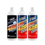 Formula 420 Perfect Pair : Glass Metal Ceramic Pipe Cleaner 12 Oz. 2 Pack & 1 Bottle Soak-N-Rinse 16oz (3 bottles total)