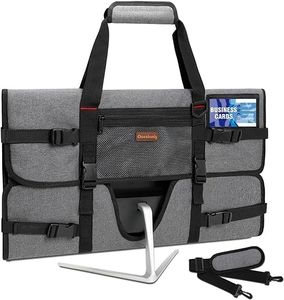 Monitor Carrying Case Compatible with 27" Monitors/LCD Screens, Monitor Bag with Shoulder Strap and Business Card Pocket, Protective Case for Apple Monitors for iMac 27" Monitors (27" Grey)
