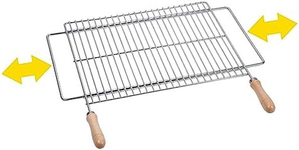 Sauvic 02810 - Parrilla Barbacoa Extensible Inoxidable 18/8, 50 x 40 cm