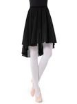 DGSHIRLDJO Ballet Wrap Skirt Chiffon Pull-on Elastic Waist Dance Skirt for Women Girls Ballet Dancewear Black