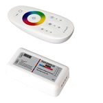 BZONE RF LED Remote Controller, 2.4GHz Wireless RF Touch LED RGB Dimmer Controller for 5050 3528 RGB LED Strip Light 12V/24V