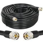 MOOKEERF CB Coax Cable RG213 UHF Male to Male Coaxial Cable 75FT Low Loss UHF Cable CB Antenna Cable for Ham Radio/VHF Radio/SWR Meter/Antenna Analyzer