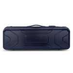 Crossrock 4/4 Full Size Violin Case, ABS Hard Shell, Interior Compartment, with Zippered & Coded Lock, Black (CRA420VFBK)