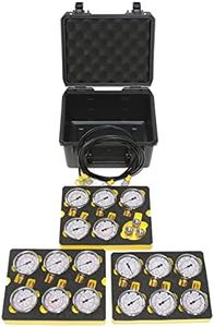 XZT 17N Hydraulic Pressure Analog Gauge Kit,Pressure gauges Set,Test Hose, with NPT Base Entry
