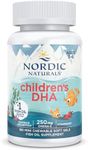 Nordic Naturals, Children's DHA, 250mg Omega-3 from Cod Liver Oil, Strawberry Flavour, with EPA and DHA, 180 Softgels, Soy Free, Gluten Free, Non-GMO