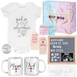 Gift for Pregnant-New Mom Gifts for Women- Announcements Pregnancy Gifts for First Time Moms, Gender Reveal Gifts for New Parents Mom and Dad Mugs