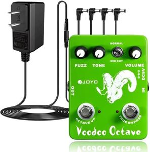 JOYO JF-12 Octave Germanium 60's Fuzz Pedal Bundle with DC 9V Pedal Power Supply (800mA -1A) AC Adapter
