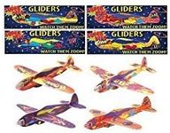 (24, Original Packaging) - 6 Super Hero Gliders - Styrofoam Planes Pinata Toy Loot/party Bag Fillers Weddin