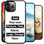 Personalised Phone Case compatible with iPhone 13 Pro Max, Add Your Text, Picture, Design, Logo on Shockproof Bumper back Cover Customised Gift idea for Birthday, Wedding, Anniversary, Special Moments