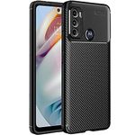 TheGiftKart Rugged Carbon Fibre Armor Motorola Moto G60 / G40 Fusion Back Cover Case | Shockproof & Protective | Stunning Minimalist Design Back Cover for Motorola Moto G60 / G40 Fusion (TPU, Black)