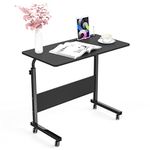 SDHYL Side Table Living Room,31.5 inches Laptop Desk, Adjustable Work Stand Mobile Side Desk, Portable Workstation Student Desk Small Snack Table