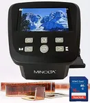 MINOLTA Film & Slide Scanner, Large 5" Screen, Convert Color & B&W 35mm, 126, 110 Negative & Slides, Super 8 Films to High Res 22MP JPEG Digital Photos, 16GB SD Card, Worldwide AC Adapter (Black)