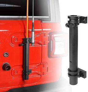 Hooke Road Tailgate Hinge Mounted Single Flag & Antenna Holder Kit for 2018-2019 Jeep Wrangler JL & Unlimited