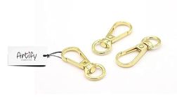 Artify | Metal Lobster (4X1.4cm, 5pcs) Clasps | for Making Jewellery, Keychain, Bracelet, Cotton Rope Art and Craft Projects - Golden