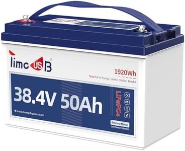 Timeusb 36V 50Ah Lithium LiFePO4 Battery Upgrade with Low Temp Protection, 1.2C Discharge 60A Current, 36 Volt Deep Cycle Trolling Motors Rechargeable Batteries for RV, Boat, Marine, Solar, Off-Grid