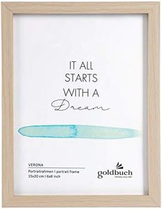 goldbuch Verona de Madera MDF, 1 Foto de 15 x 20 cm, Colocar de pie, Fotos con Soporte de Pared para Colgar, Marco de Aprox. 16,5 x 21,5 x 1,5 cm, Natural, Naturaleza, Fotoformat: 15x20 cm