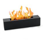 BACOENG Tabletop Fire Pit, Mini Bioethanol Fireplace Portable Concrete, Table Top Fire Bowl for Indoor and Outdoor Use,Black