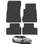 Rubber Car Mats Compatible with Mercedes A-Class (2018-) [W177] Tailored Fit Rubber Floor Mats Set Accessory Black Custom Fit 4 Pieces with Clips - Anti-Slip Backing, Heavy Duty & Waterproof