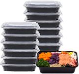 15 Pack 32 oz Plastic Meal Prep Con