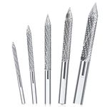 Tire Bit Multi Sizes Repair Carbide Burr Drill Patches Plug Cutters Wire Cutter Carbon Steel Reamer Tools (5 Pack, 3 mm 4.5 6 8 10 Tire)