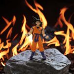 Fusked Premium Dragon Ball Super Saiyan God Series Goku Anime Toys Action Figure Rare Antique Merchandise Statue for Car Dashboard, Decoration 30cm