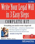 Write Your Legal Will in 3 Easy Steps - US:: Everything you need to write a legal will 3ed