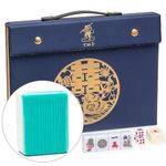 Yellow Mountain Imports Celestial Opal Chinese Mahjong Set with 146 Tiles and Blue Vinyl Case — for Chinese Style Gameplay Only [天體蛋白石中國麻將]