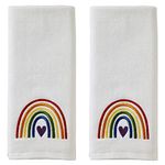 SKL Home Pride Rainbow Hand Towel Set, 25" x 16", 2 Count