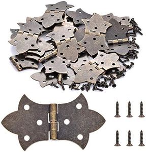 PGMJ 40 Pieces Antique Decorative Hinges Bronze Engraving Design Box Hinges Jewelry Box Hardware for Vintage Wooden Cases,Toolbox,Jewelry Boxes, Cabinets, Gift Boxes, Wine Boxes(K57)