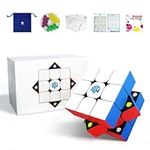 GAN 356 M, 3x3 Magnetic Speed Cube Gans 356M Magic Cube with Extra GES for Kids Teens Beginners Holiday Birthday Gifts, Stickerless (ver. 2020)