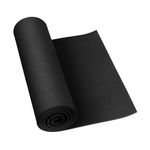 Do²ping Black EVA Foam Sheet, 4mm Thick Foam Sheet for Cosplay, 35x150cm with High Density 86kg/m3 Eva Foam Roll for Art Craft Costume DIY Project (4mm Black)