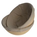 Pack of 2 Round 25 cm 10 inch Bread Proofing Basket Sourdough Proving Basket Bannetons Brotform Bowl with Linen Liner For 1000g Dough