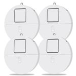 Window Alarm 4 Packs - Loud 120dB Alarm and Vibration Sensors Compatible with Virtually Any Window - Glass Break Security Alarm Sensor- Low Battery LED Indicator