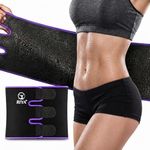 RIYA Waist Trimmer Sweat Waist Trainer Women Waist Sweat Belt Band Belly Stomach Wrap Purple