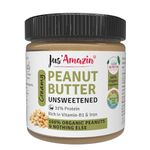 Jus' Amazin Creamy Organic Peanut Butter - Unsweetened (200g) | 31% Protein | Single Ingredient - 100% Organic Peanuts (no added Sugar/Salt) | Vegan | Dairy Free | Keto | Clean Nutrition