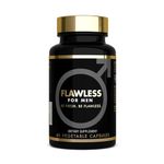 Flawless For Men UK's Number 1 Men's Fiber Supplement: Support Gut Health with Psyllium Husk, Flax & Chia Seeds for Relief of IBS Symptoms | Digestive Cleanliness | 60 Vegan Capsules