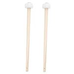 SUPVOX 2pcs Gong Hammer Music Accessories Electronic Accessories Electronic Drum Sticks Goner Striker Rubber-head Gong Mallets 5a Wood Pin Small White Percussion Sticks Mallets for Gong