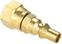 DRELD LP 1/4" RV Propane Adapter Quick Connect Fitting, 1/4" Quick Connect Plug x 3/8" Female Flare for Connecting LP Gas Appliance - LP 1/4'' Disconnect Plug Fit for Gas BBQ Grill Heater Fire Pit