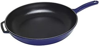 Chasseur Cast Iron Non-Stick Fry Pan/Skillet with Cast Handle, 28 cm, French Blue 19959