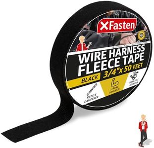 XFasten Wire Harness Tape 3/4 Inch Residue-Free Cloth Electrical Felt Tape for Automotive Wiring Loom Wrap, High Temp and Abrasion Resistant, Noise Dampening Insulation