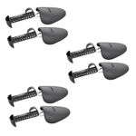 SHOESHINE Men's Black Plastic Shoe Trees Shaper Stretcher for Boots - Pack of 3 Pair