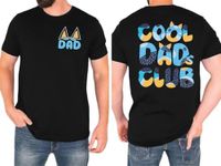 Dad Shirt Men Cool Dad Club T-Shirts Father's Day Tops Dad Birthday Gift Tees Dad Life Clothes, Black, Medium