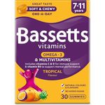 Bassetts Vitamins 7-11 Years Omega 3 Tropical Flavour Multivitamins 30 Gummies